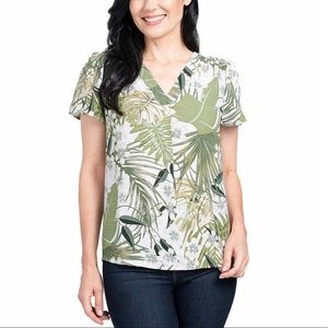 Hilary Radley Ladies' V-Neck Blouse, Green (XS, S)